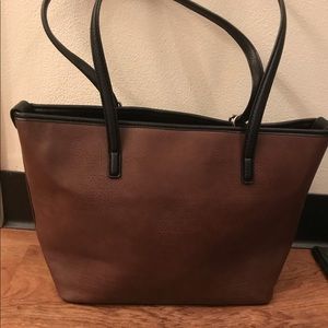 ***SOLD****Chocolate brown and black handbag